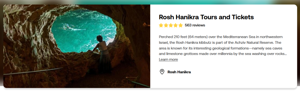 rosh hanikra grottoes tickets