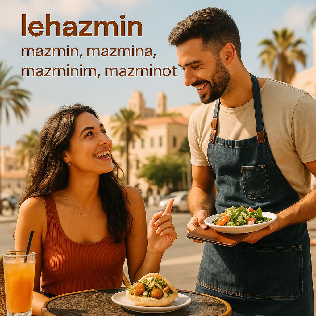 1 Minute Hebrew-להזמין,lehazmin – mazmin, mazmina, mazminim, mazminot